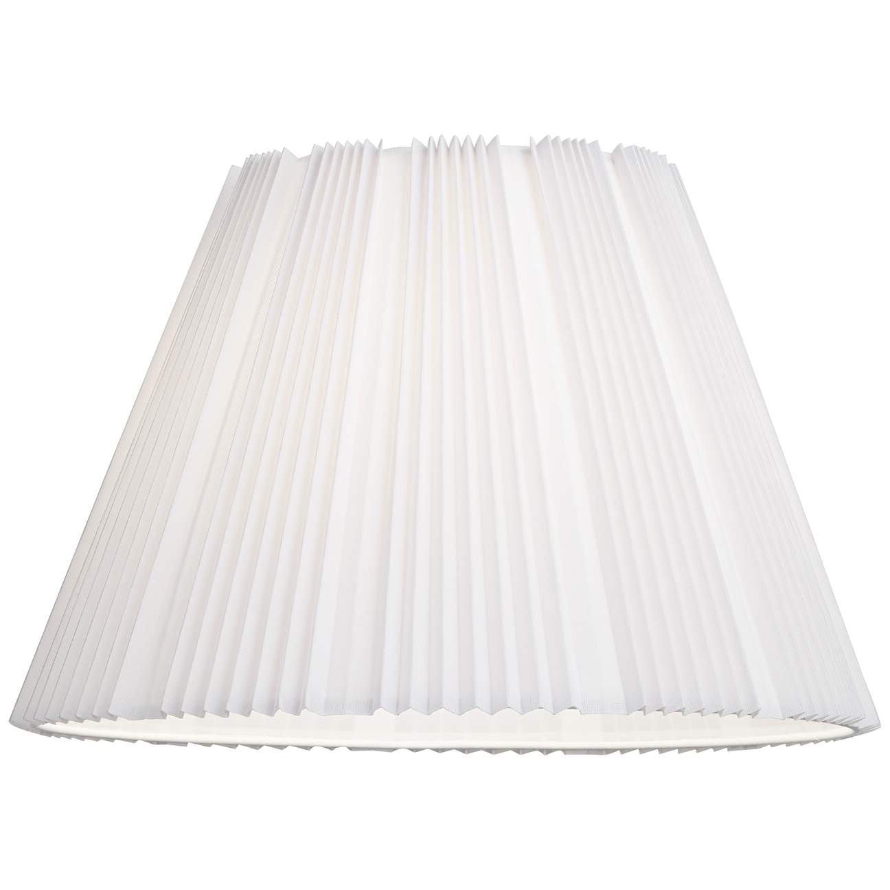 White Linen Empire Knife Pleated Lamp Shade 9.5x19x13 (Spider) - #407X4 ...