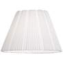 White Linen Empire Knife Pleated Lamp Shade 9.5x19x13 (Spider)