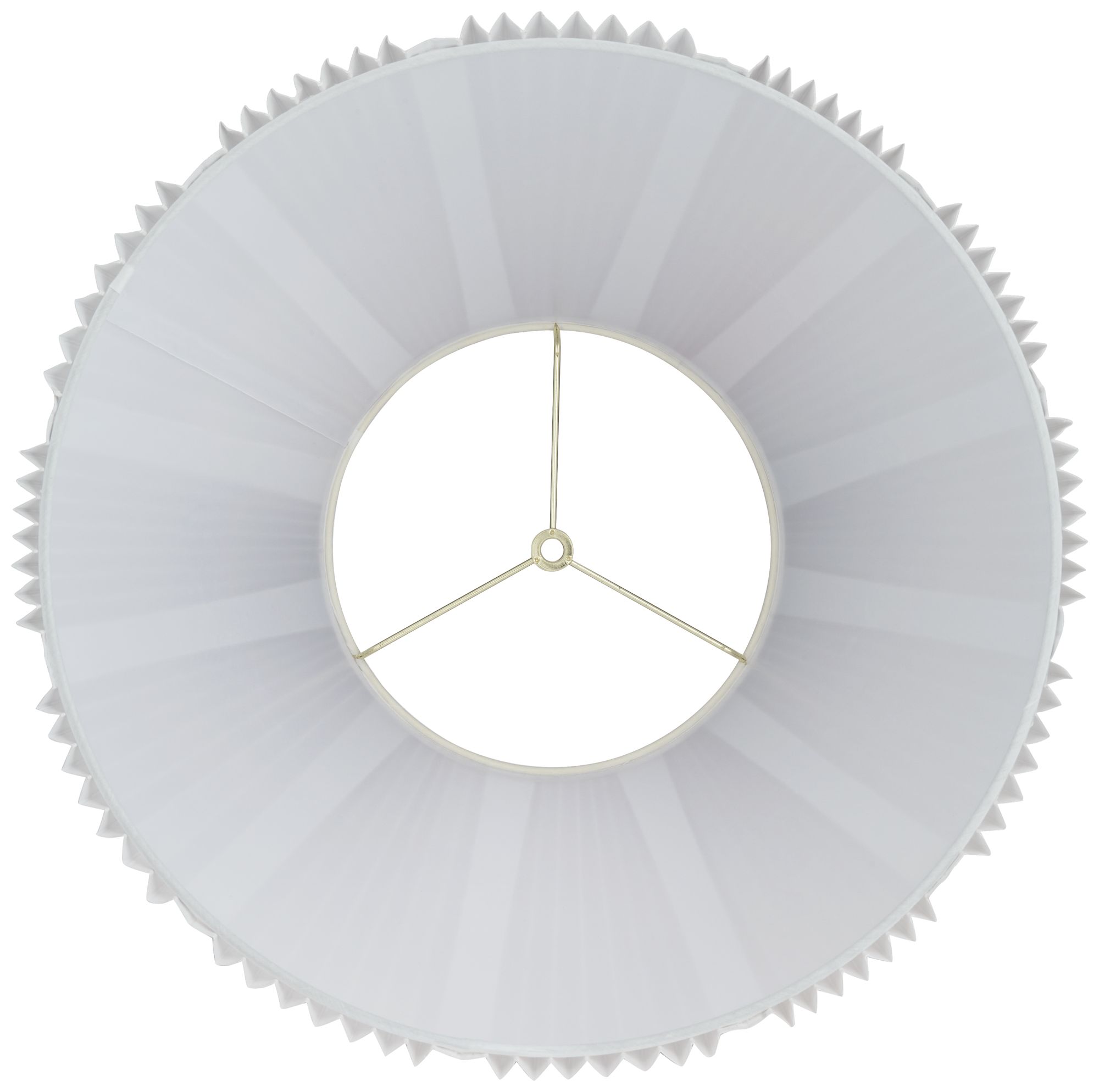 White Linen Empire Knife Pleated Lamp Shade 9.5x19x13 (Spider) 407X4