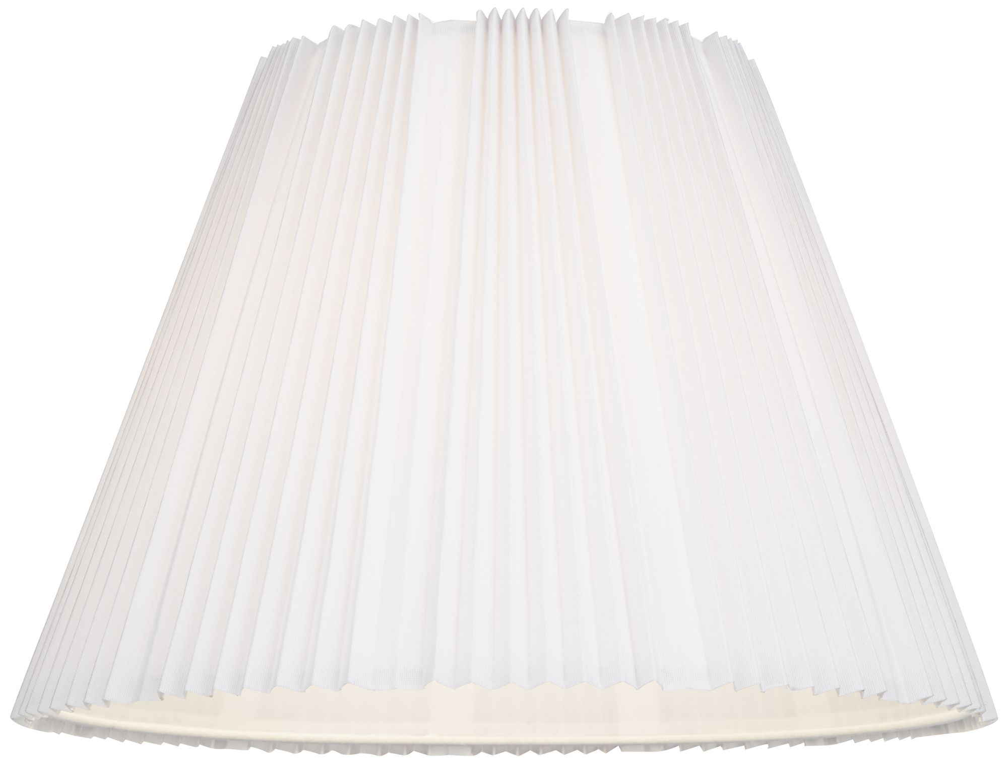 White Linen Empire Knife Pleated Lamp Shade 9x17x12.25 (Spider