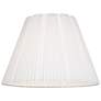 White Linen Empire Knife Pleated Lamp Shade 9x17x12.25 (Spider)