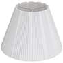 White Linen Empire Knife Pleated Lamp Shade 9x17x12.25 (Spider)