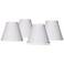 White Linen Empire Shades 3x6x5 (Clip-On) Set of 4