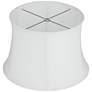White Linen Pinched Drum Lamp Shade 10x12x8x8 (Spider)