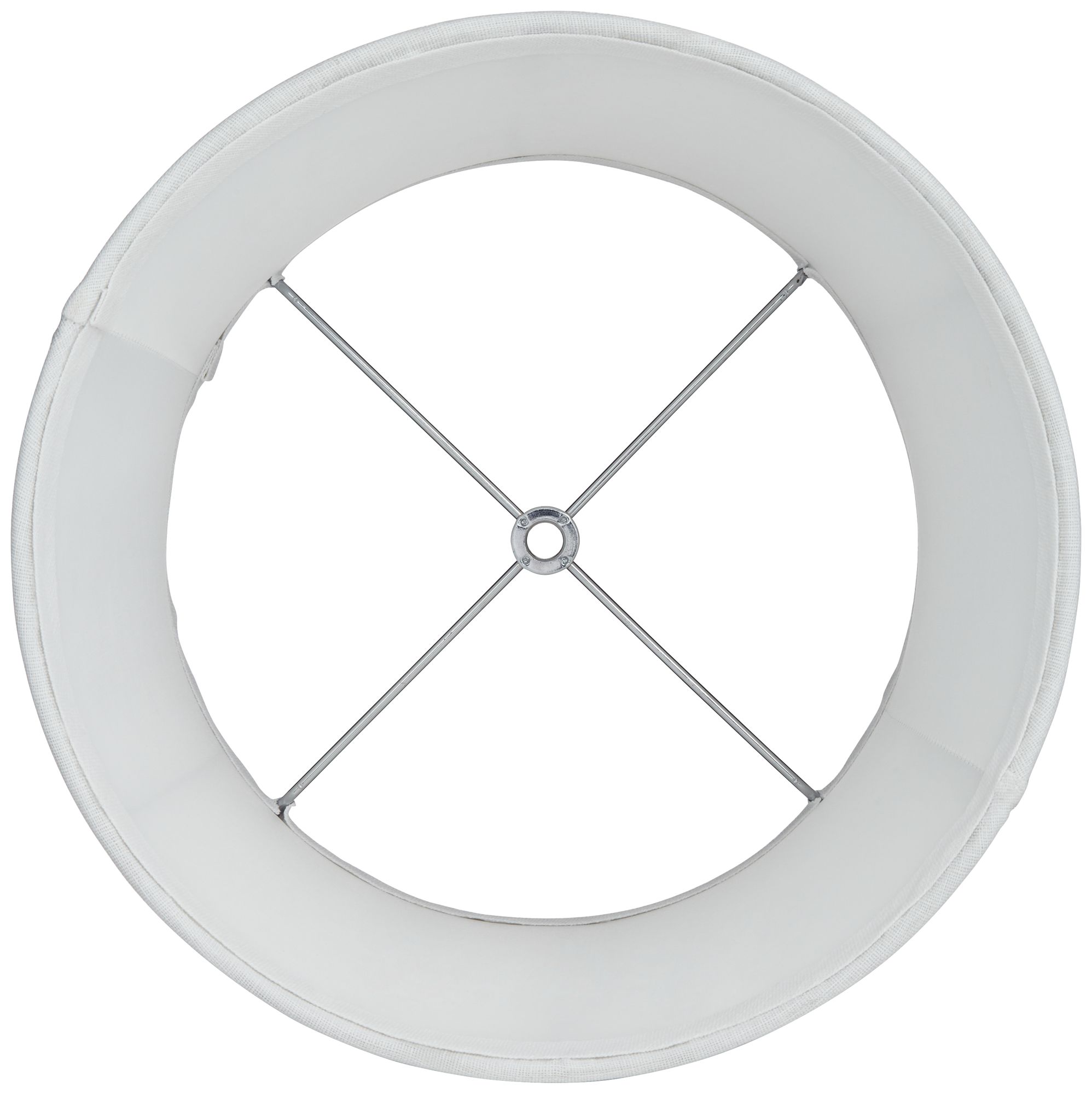 White Linen Pinched Drum Lamp Shade 10x12x8x8 (Spider) 411X4 Lamps