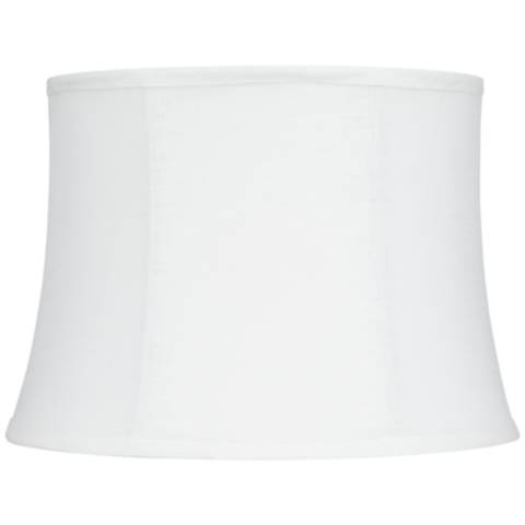 White Linen Pinched Drum Lamp Shade 12x14x10x10 (Spider) - #412X4 ...