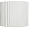 White Linen Pleated Drum Lamp Shade 14.75x14.75x12 (Spider)