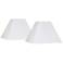 White Linen Set of 2 Square Lamp Shades 7x17x13 (Spider)