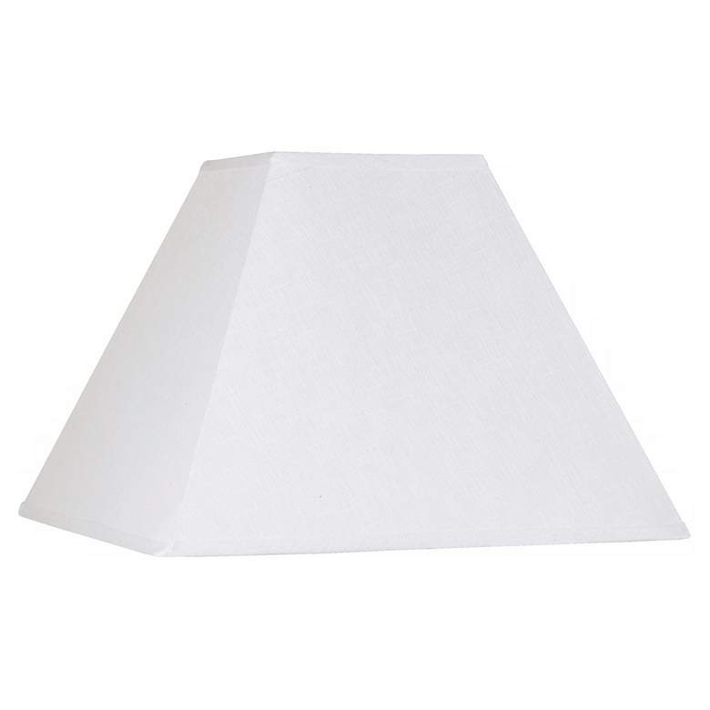 Image 1 White Linen Square Lamp Shade 7x17x13 (Spider)