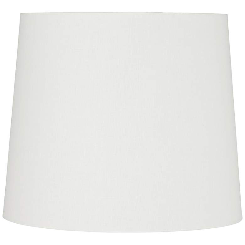 Image 1 White Linen Tall Hardback Drum Shade 12x14x12 (Spider)