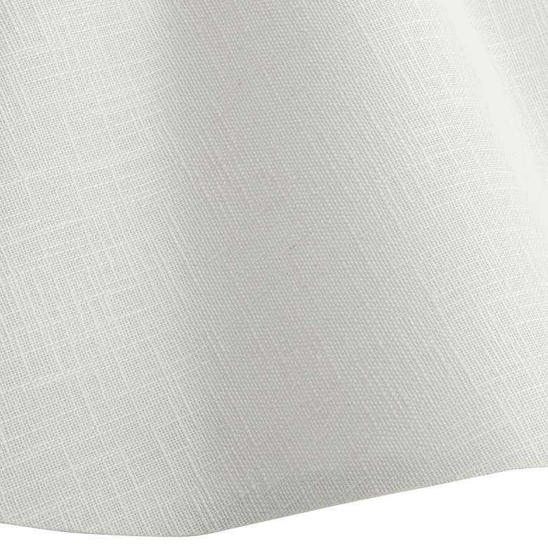 Image 2 White Linen Wave Empire Lamp Shade 6x18x10 (Spider) more views