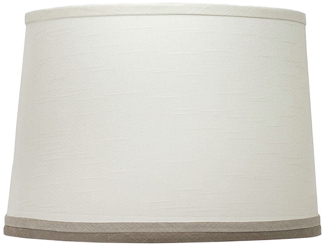 White linen best sale drum lamp shade