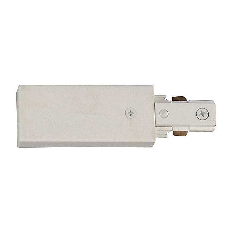 Image 1 White Live End Connector for Halo Single Circuit Tracks