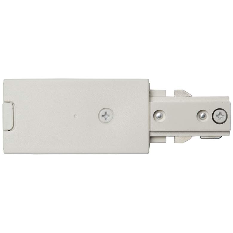 Image 1 White Live End Connector for Single Circuit Tracks