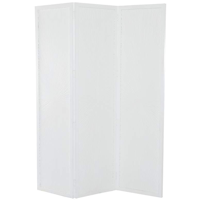 Image 1 White Mango Wood Contemporary Room Divider Screen, 60" x 1" x 70"
