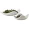 White Marble 18" Wide Large Dove Modern Accent Bowl