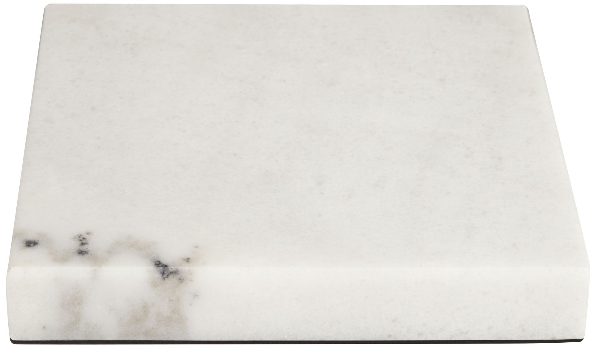 White Marble 8" Square x 1" High Pedestal Lamp Riser