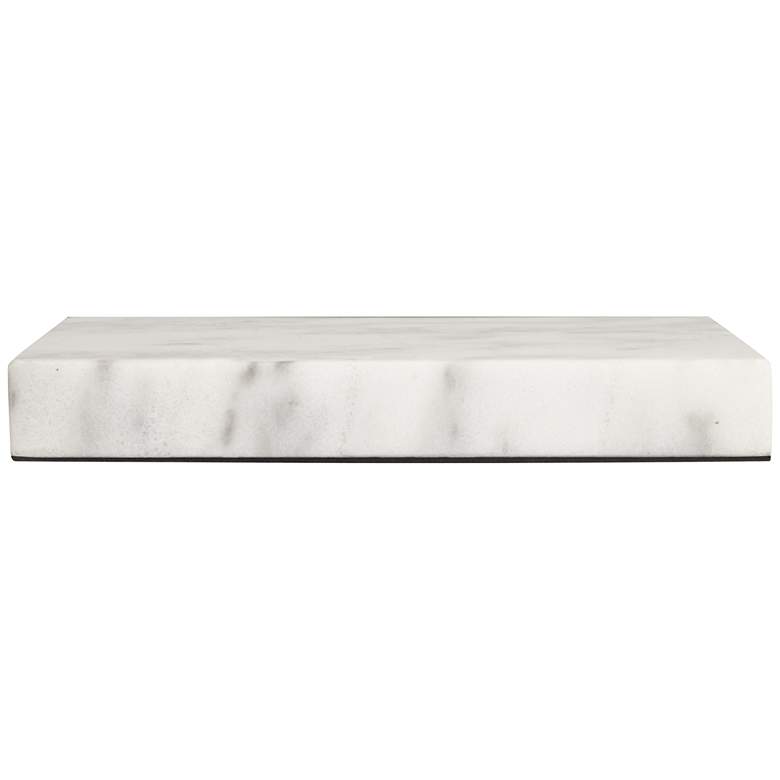 Image 3 White Marble 9 1/2 inch x 6 1/2 inch x 1 inch Rectangular Lamp Riser more views
