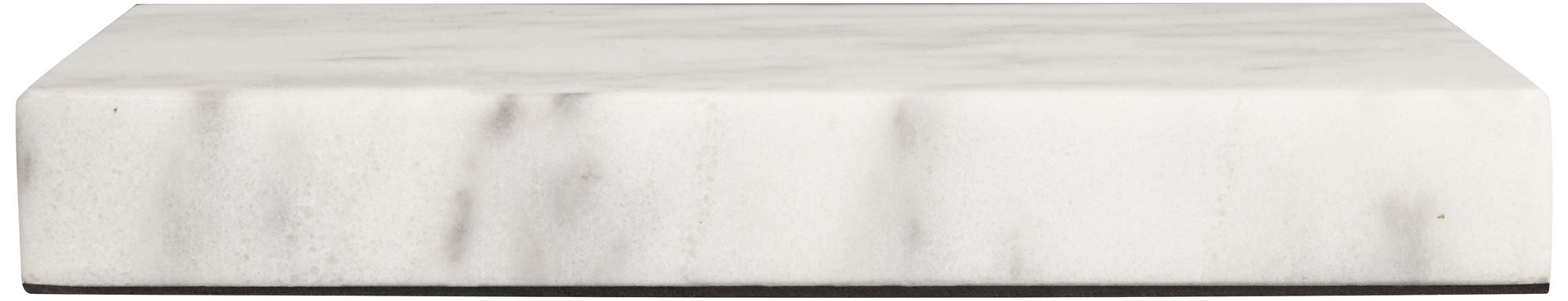 Image 3 White Marble 9 1/2" x 6 1/2" x 1" Rectangular Lamp Riser more views