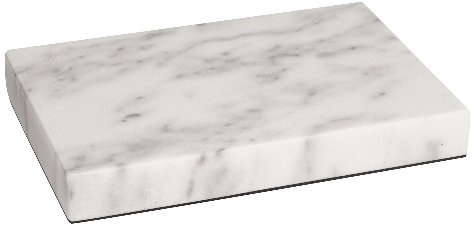 Image 4 White Marble 9 1/2" x 6 1/2" x 1" Rectangular Lamp Riser more views