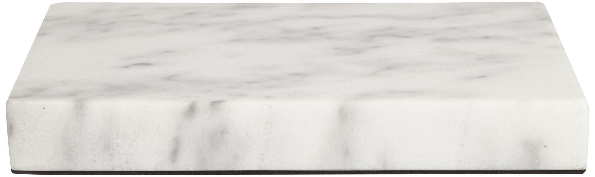 Image 5 White Marble 9 1/2" x 6 1/2" x 1" Rectangular Lamp Riser more views