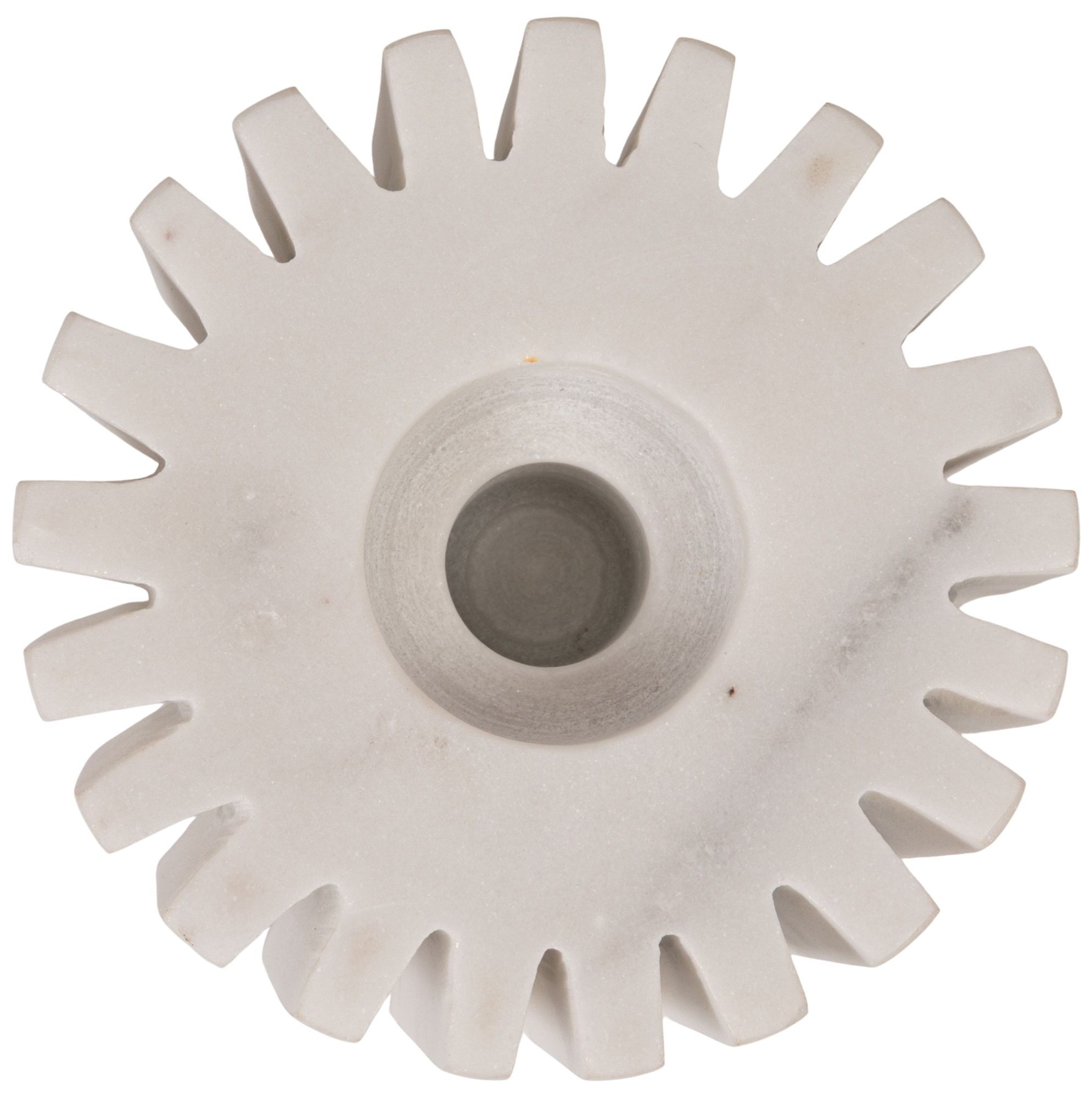 Image 6 White Marble Candleholder, 4.5-Inch Round more views