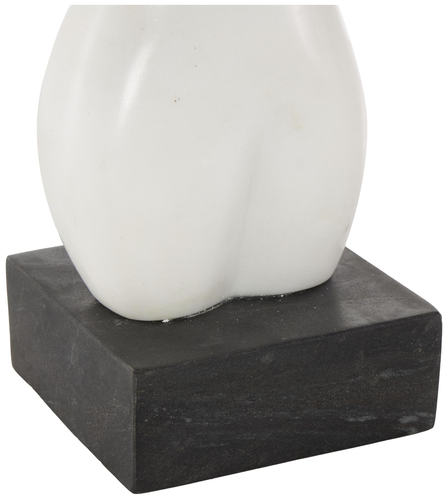 Image 3 White Marble Eclectic Sculpture, 4" x 4" x 11" more views