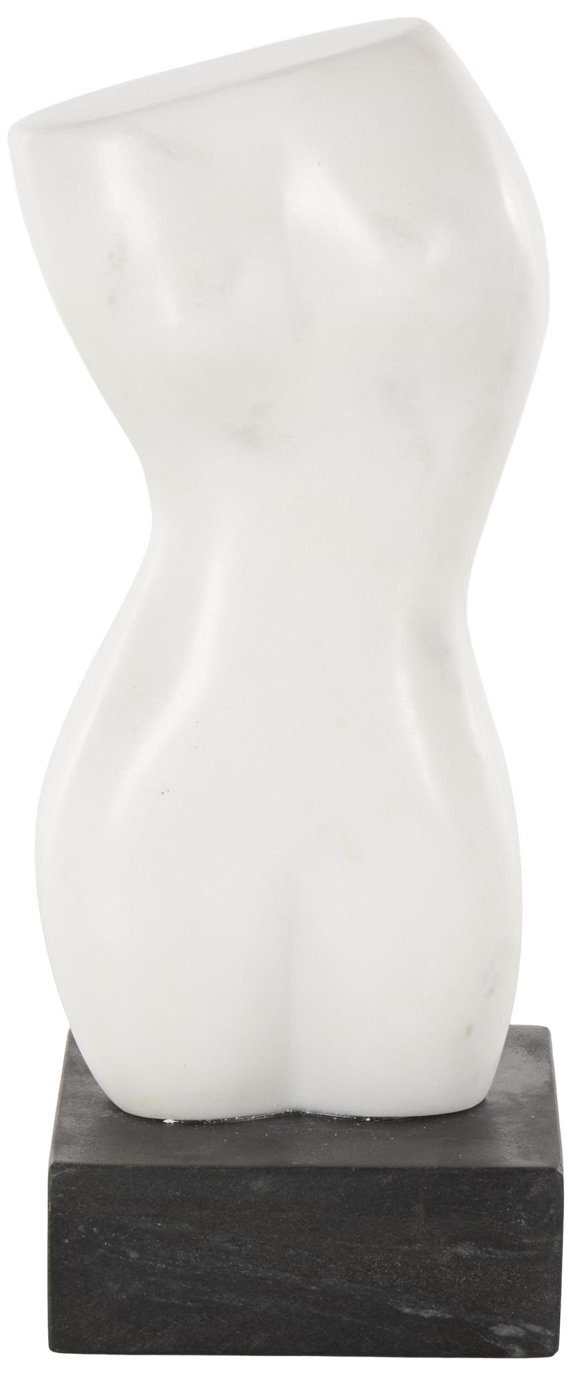 Image 6 White Marble Eclectic Sculpture, 4" x 4" x 11" more views