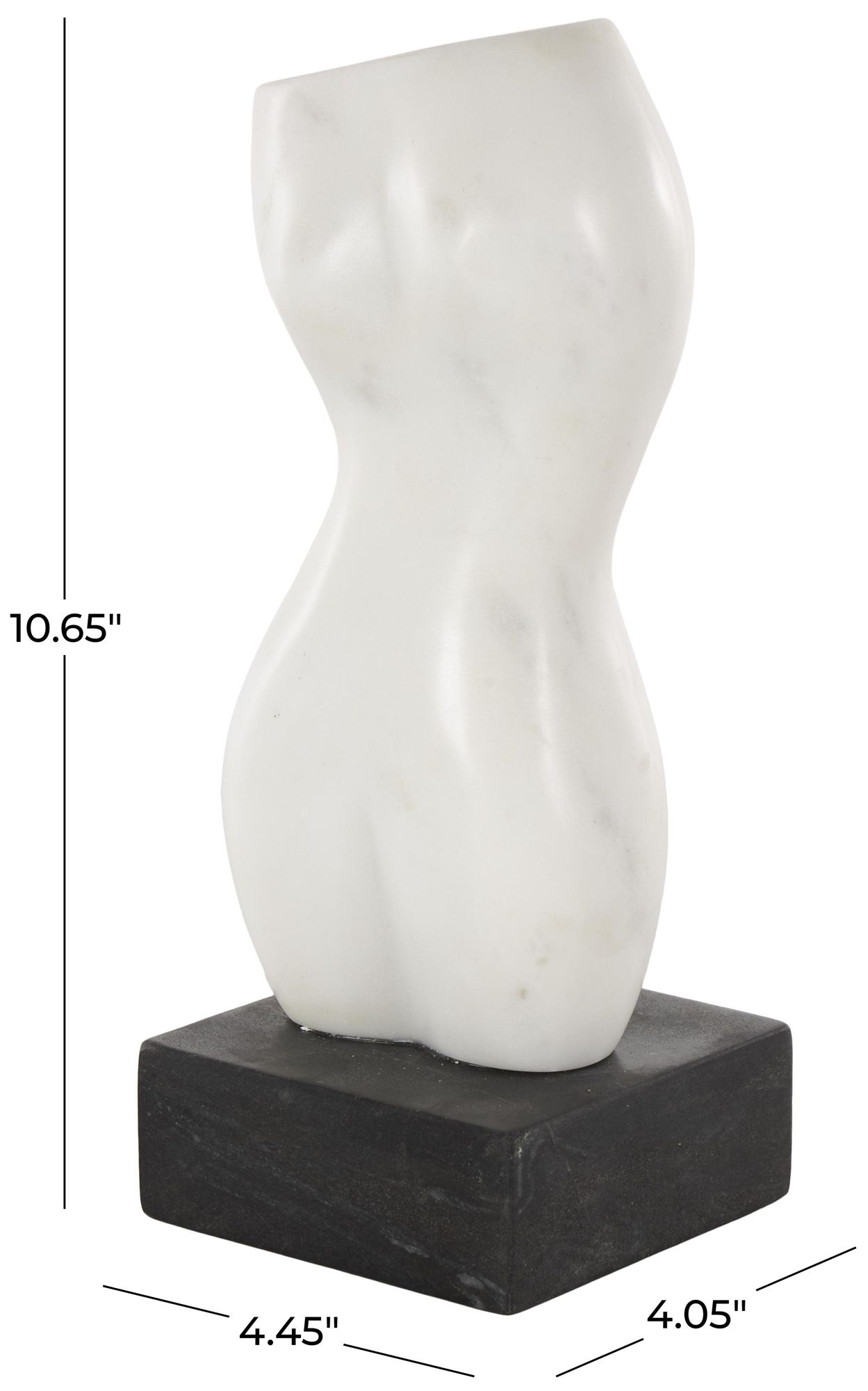 Image 7 White Marble Eclectic Sculpture, 4" x 4" x 11" more views