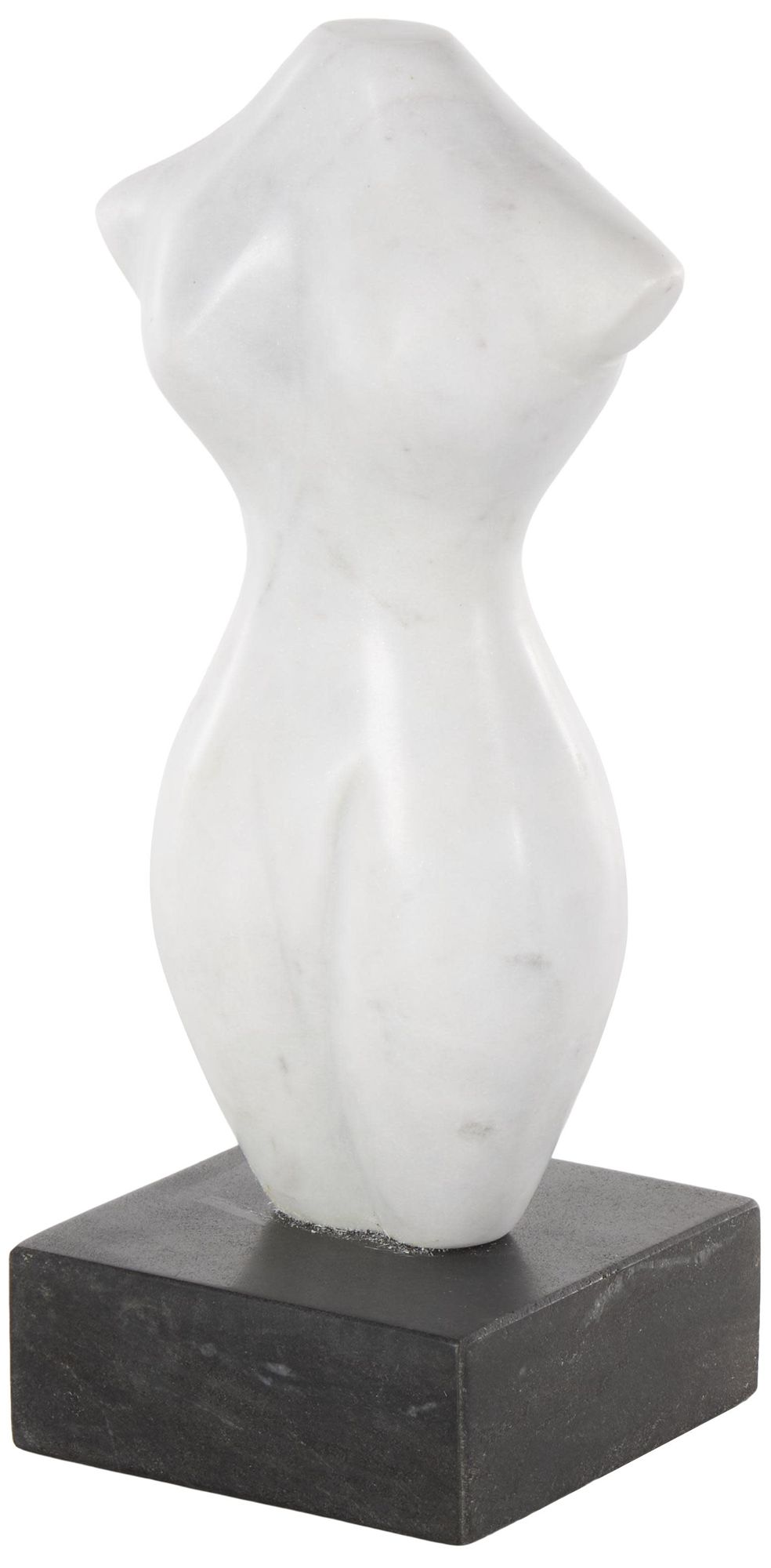 Image 2 White Marble Eclectic Sculpture, 5" x 4" x 11"