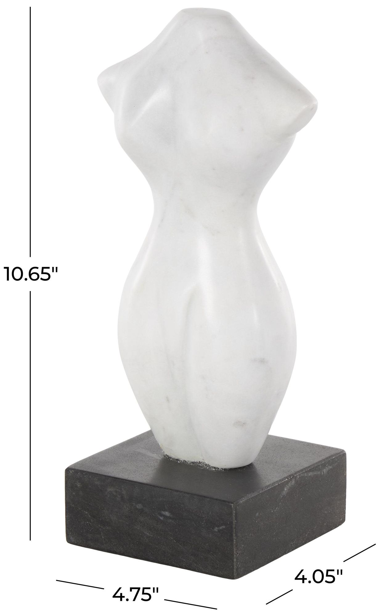 Image 7 White Marble Eclectic Sculpture, 5" x 4" x 11" more views