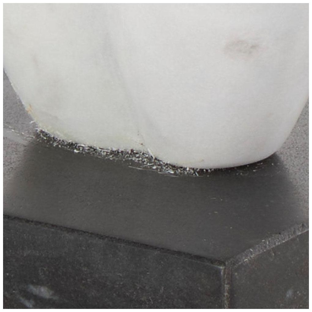 White Marble Eclectic Sculpture, 5" x 4" x 11"