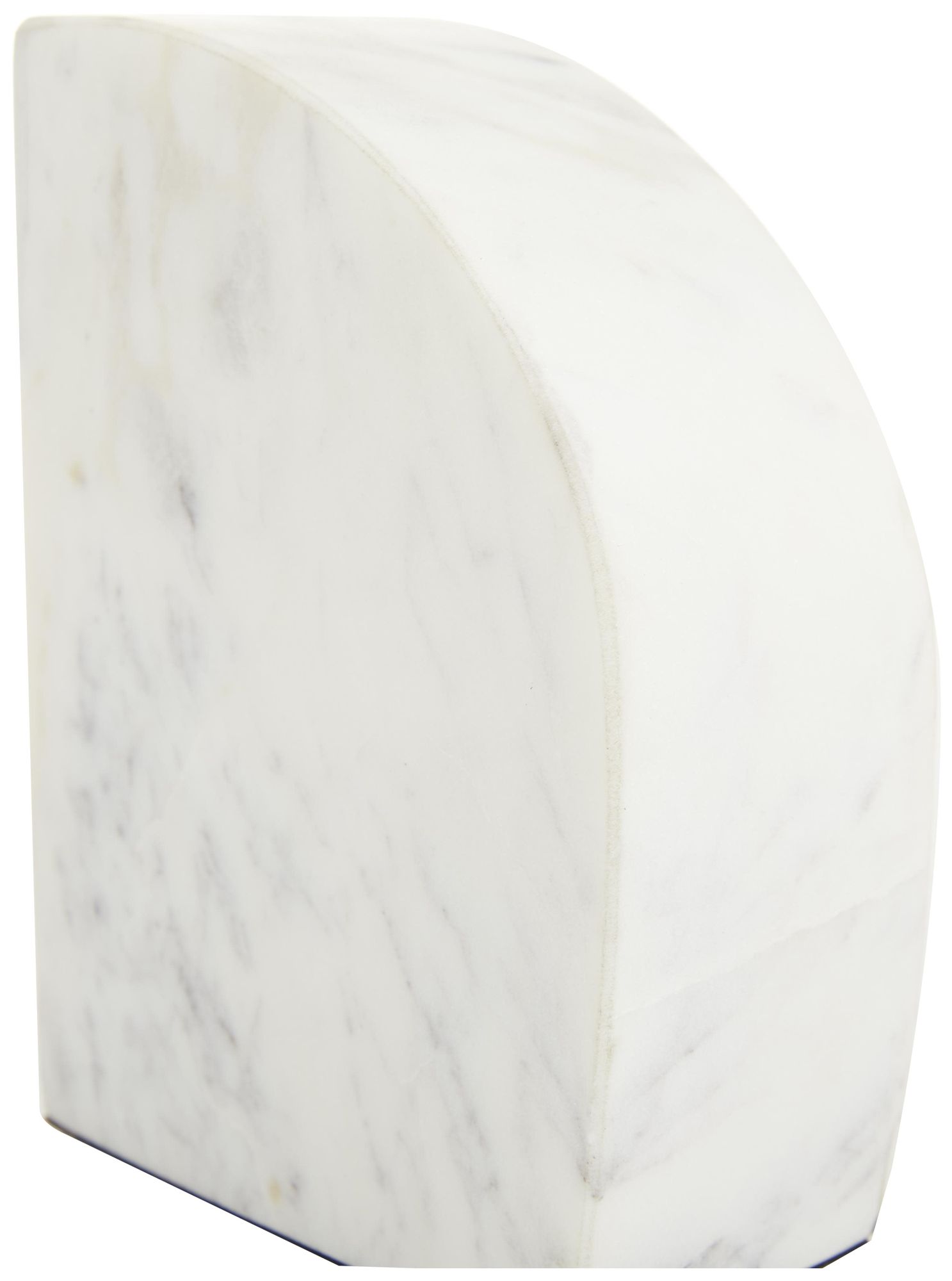 Image 2 White Marble Glam Bookends, S/2 4"W, 6"H more views