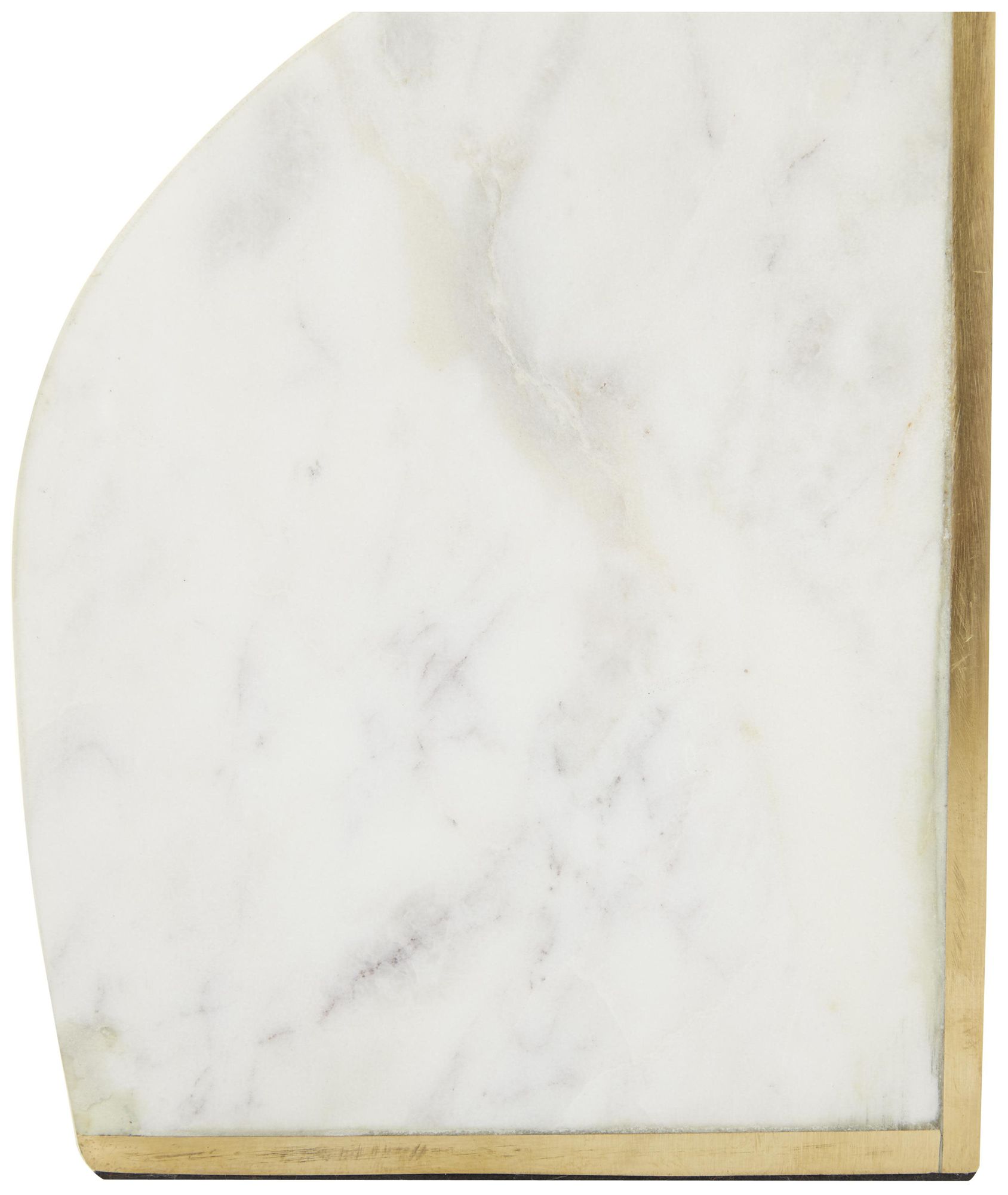 Image 3 White Marble Glam Bookends, S/2 4"W, 6"H more views