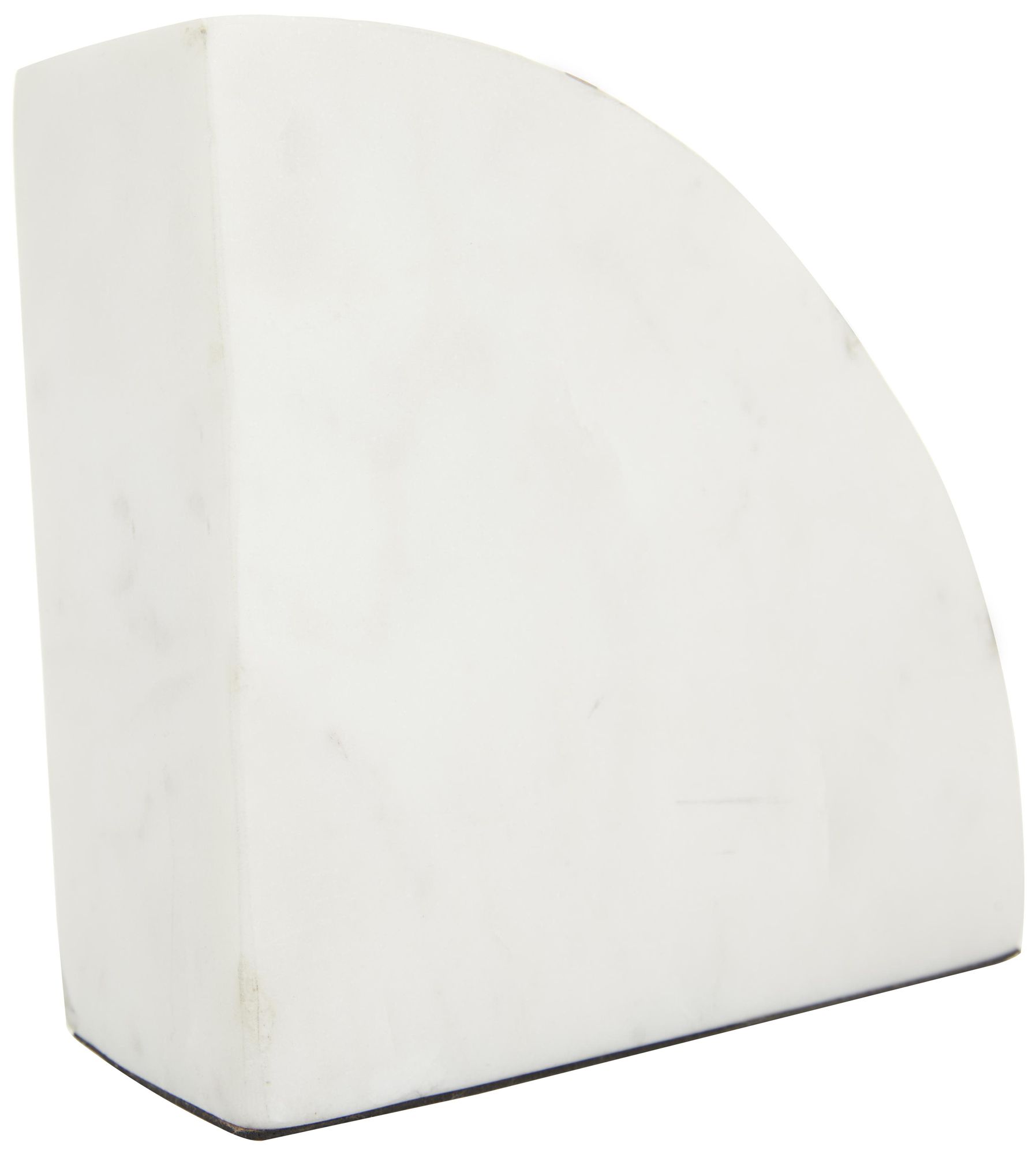 Image 3 White Marble Glam Bookends, S/2 5"W, 5"H more views