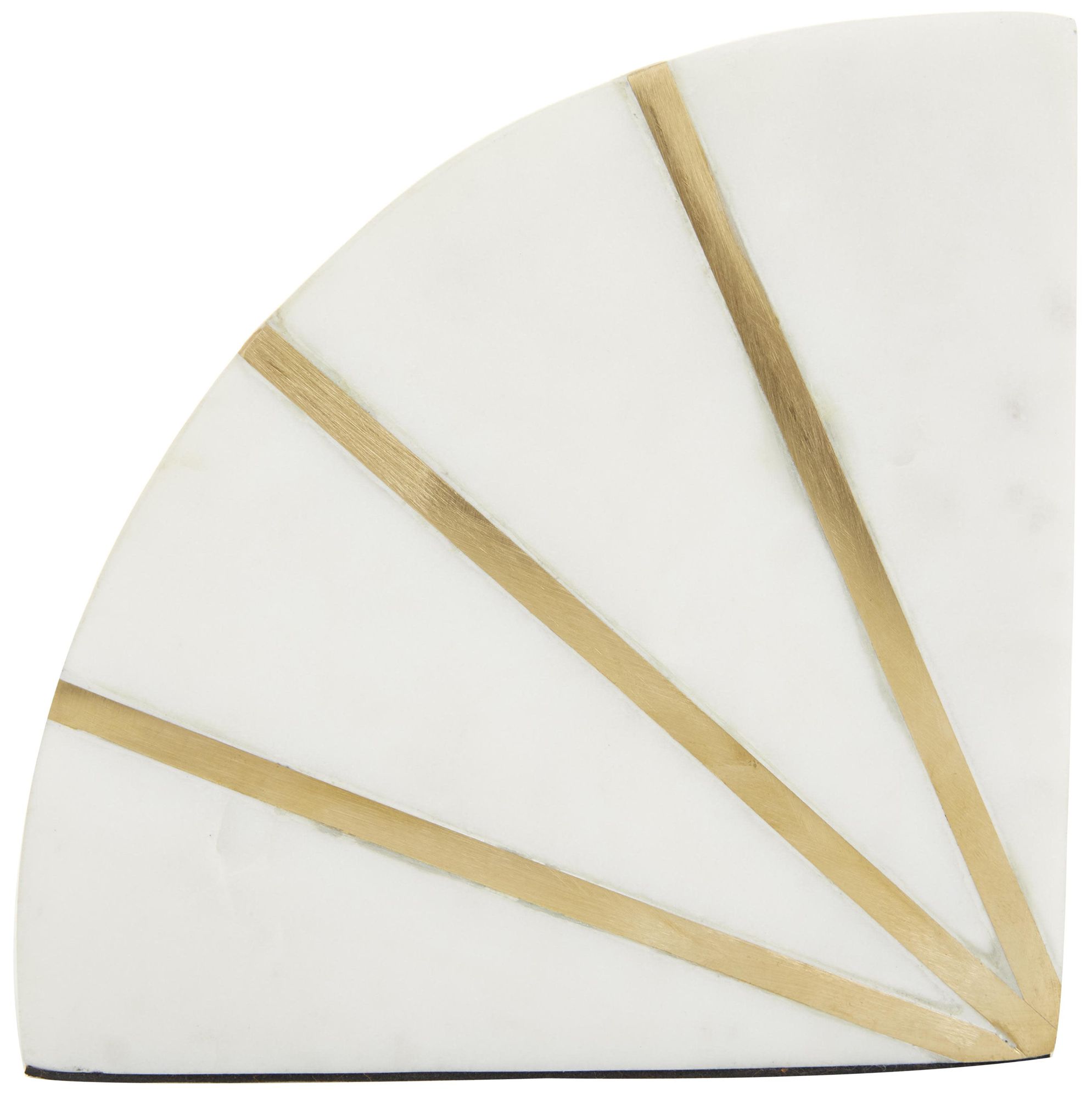 Image 4 White Marble Glam Bookends, S/2 5"W, 5"H more views