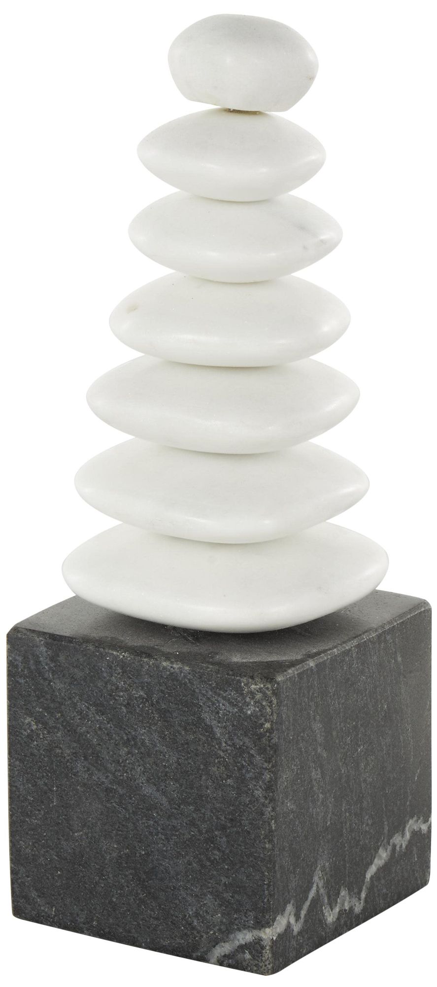 Image 5 White Marble Modern Sculpture, 3" x 3" x 9" more views