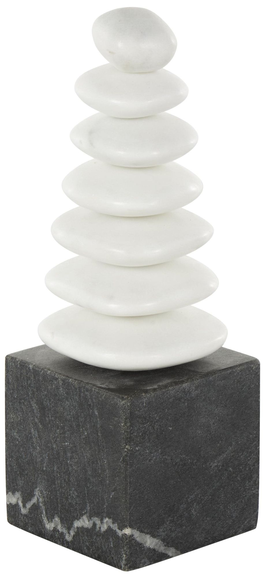 Image 6 White Marble Modern Sculpture, 3" x 3" x 9" more views
