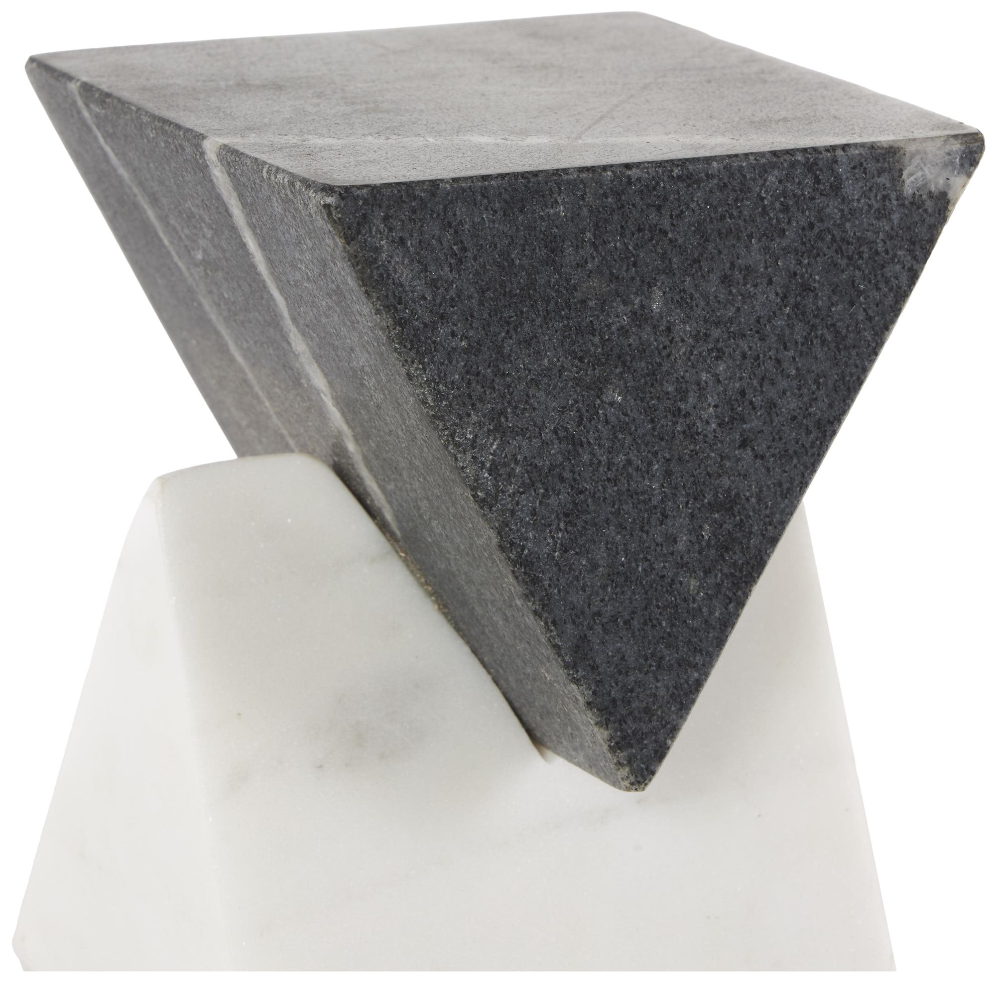 Image 4 White Marble Modern Sculpture, 4" x 4" x 10" more views