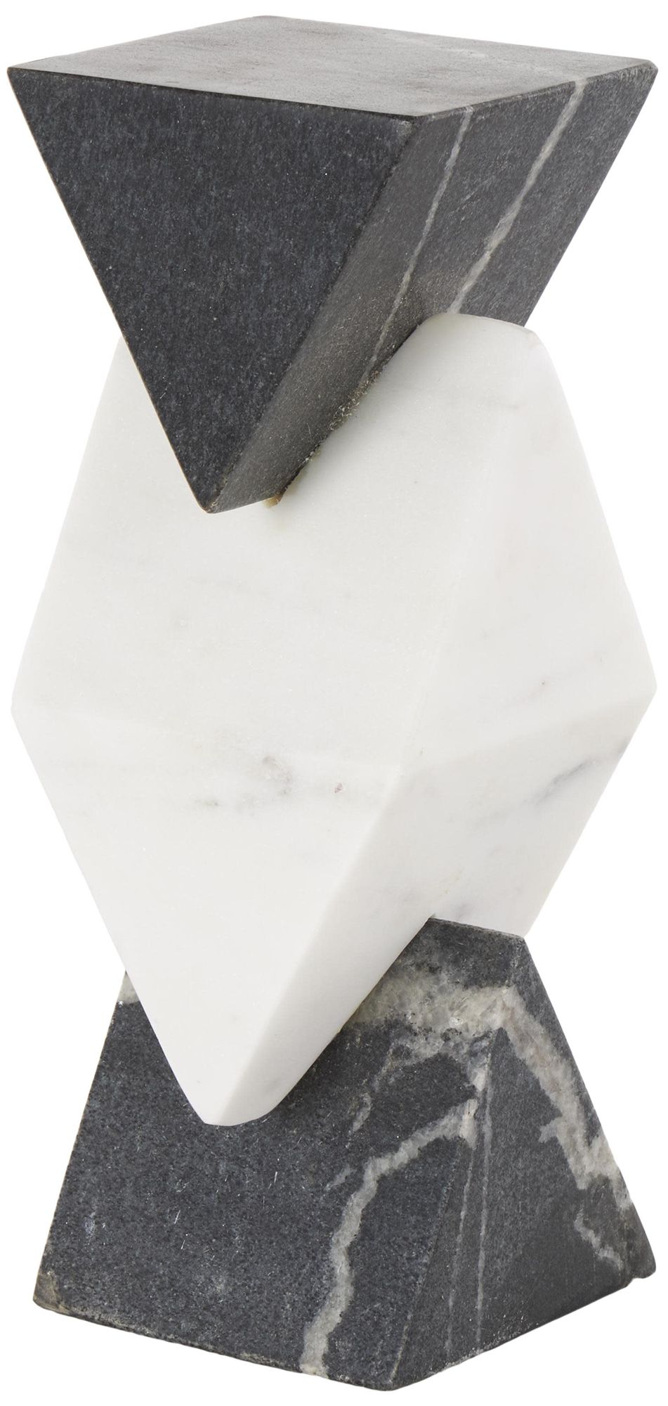 Image 5 White Marble Modern Sculpture, 4" x 4" x 10" more views