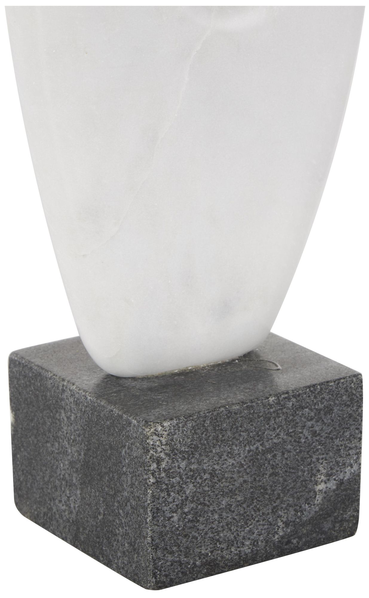 Image 3 White Marble Modern Sculpture, 5" x 3" x 14" more views