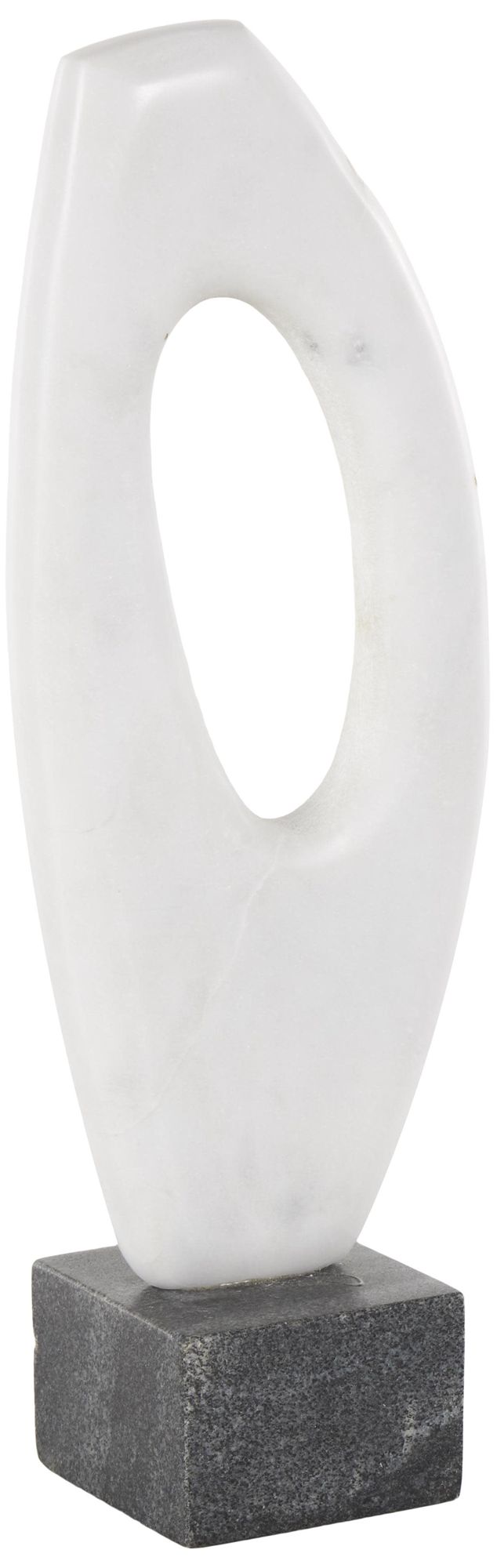 Image 6 White Marble Modern Sculpture, 5" x 3" x 14" more views