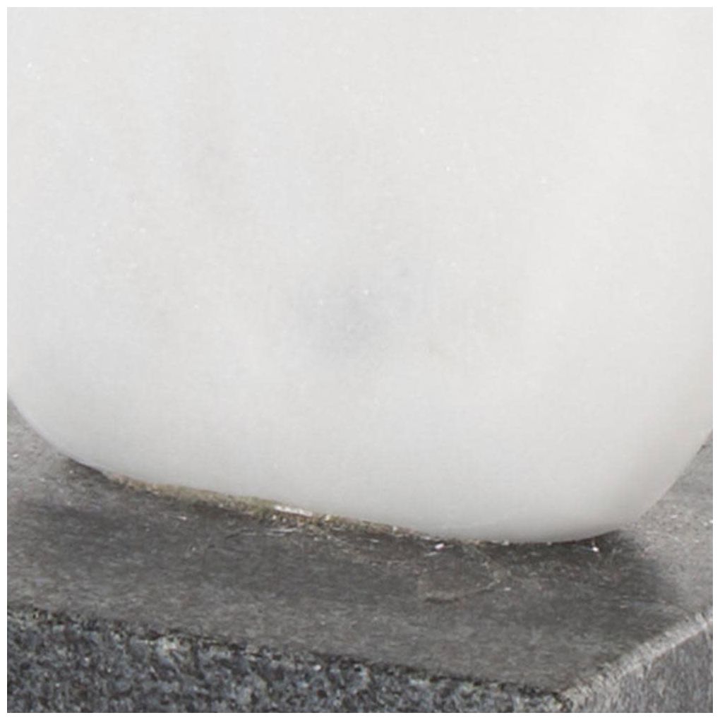 White Marble Modern Sculpture, 5" x 3" x 14"