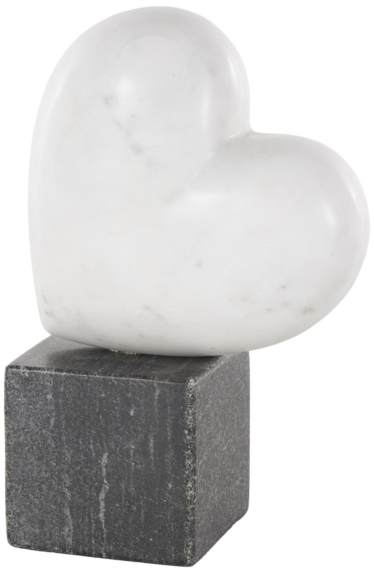 Image 2 White Marble Modern Sculpture, 5" x 3" x 9"