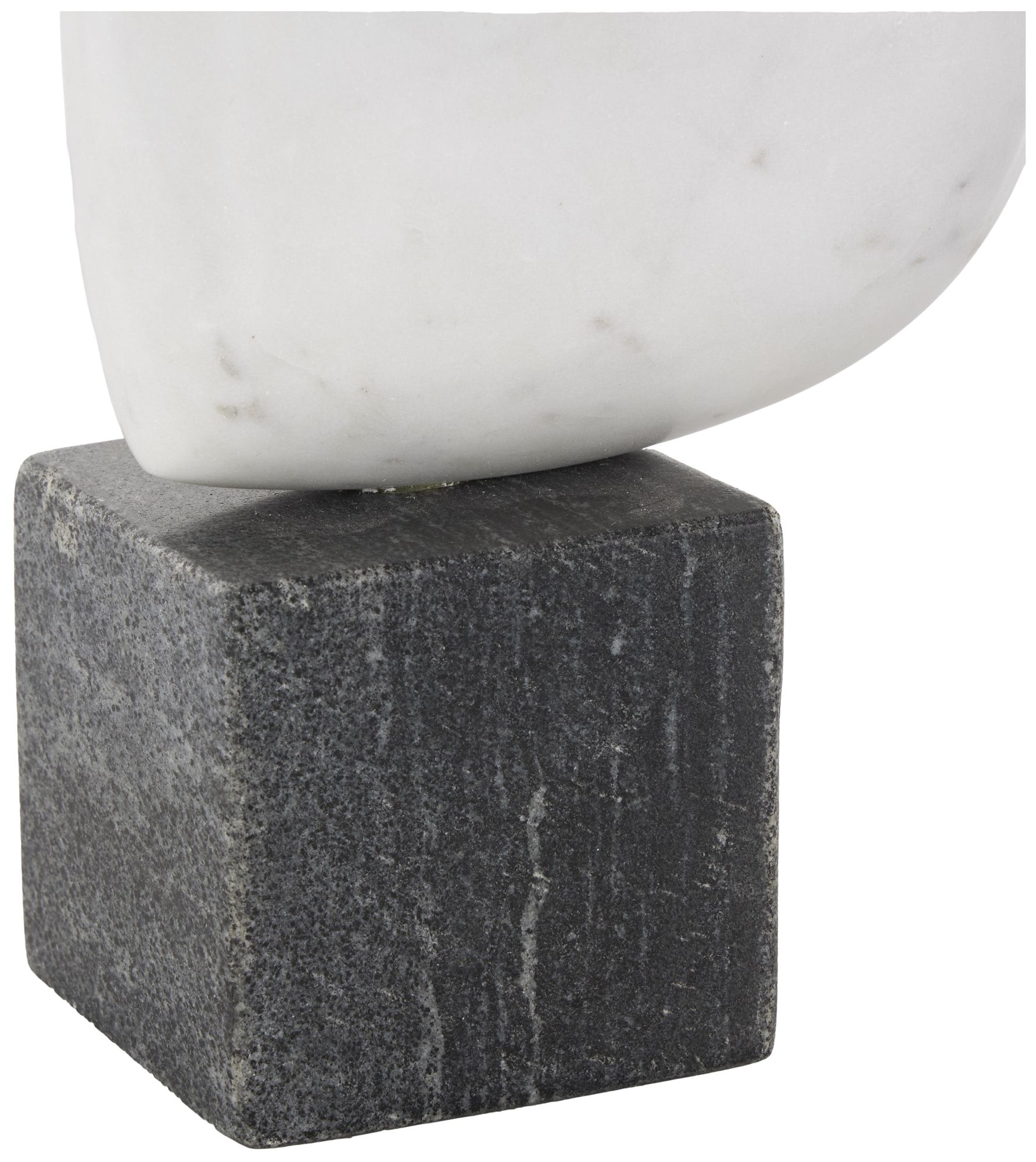 Image 3 White Marble Modern Sculpture, 5" x 3" x 9" more views