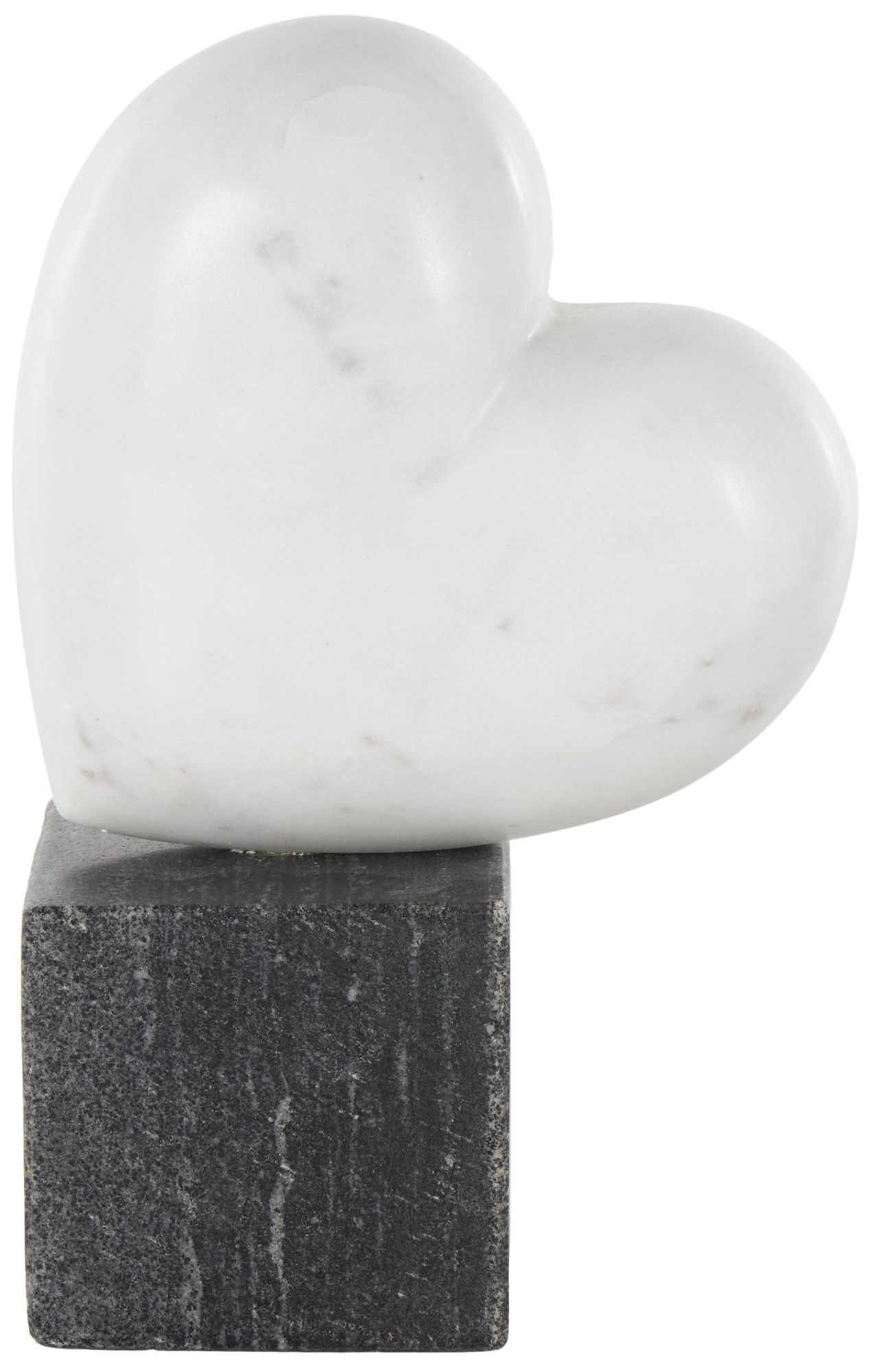 Image 6 White Marble Modern Sculpture, 5" x 3" x 9" more views