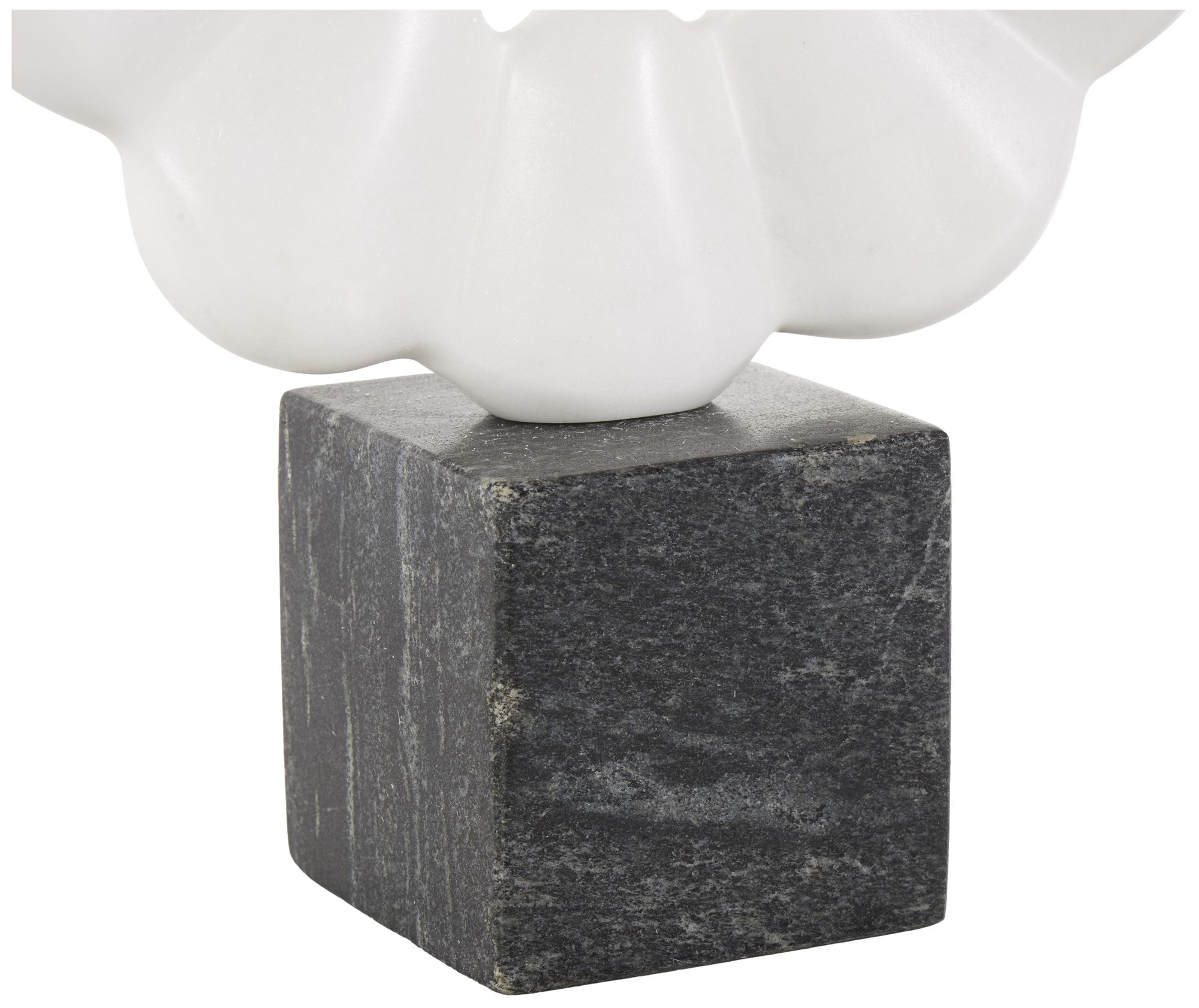 Image 3 White Marble Modern Sculpture, 9" x 3" x 12" more views