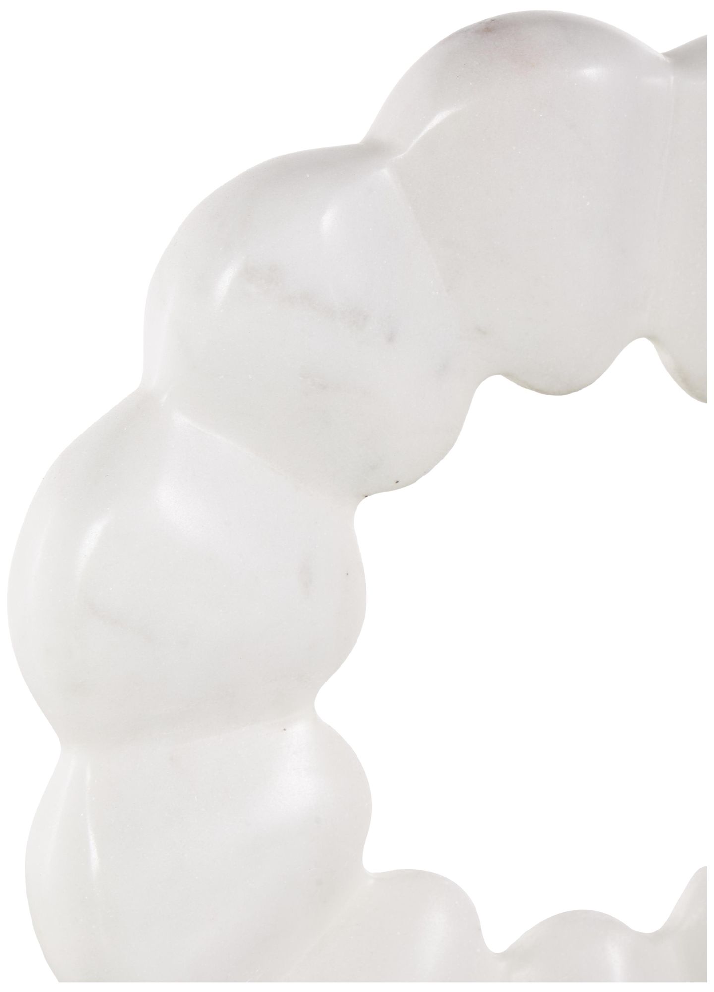 Image 4 White Marble Modern Sculpture, 9" x 3" x 12" more views