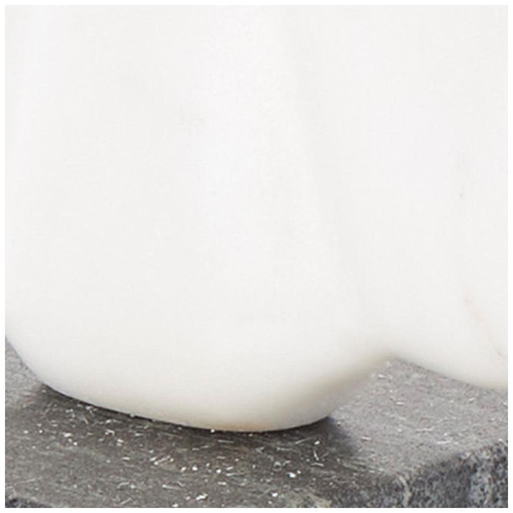 White Marble Modern Sculpture, 9" x 3" x 12"