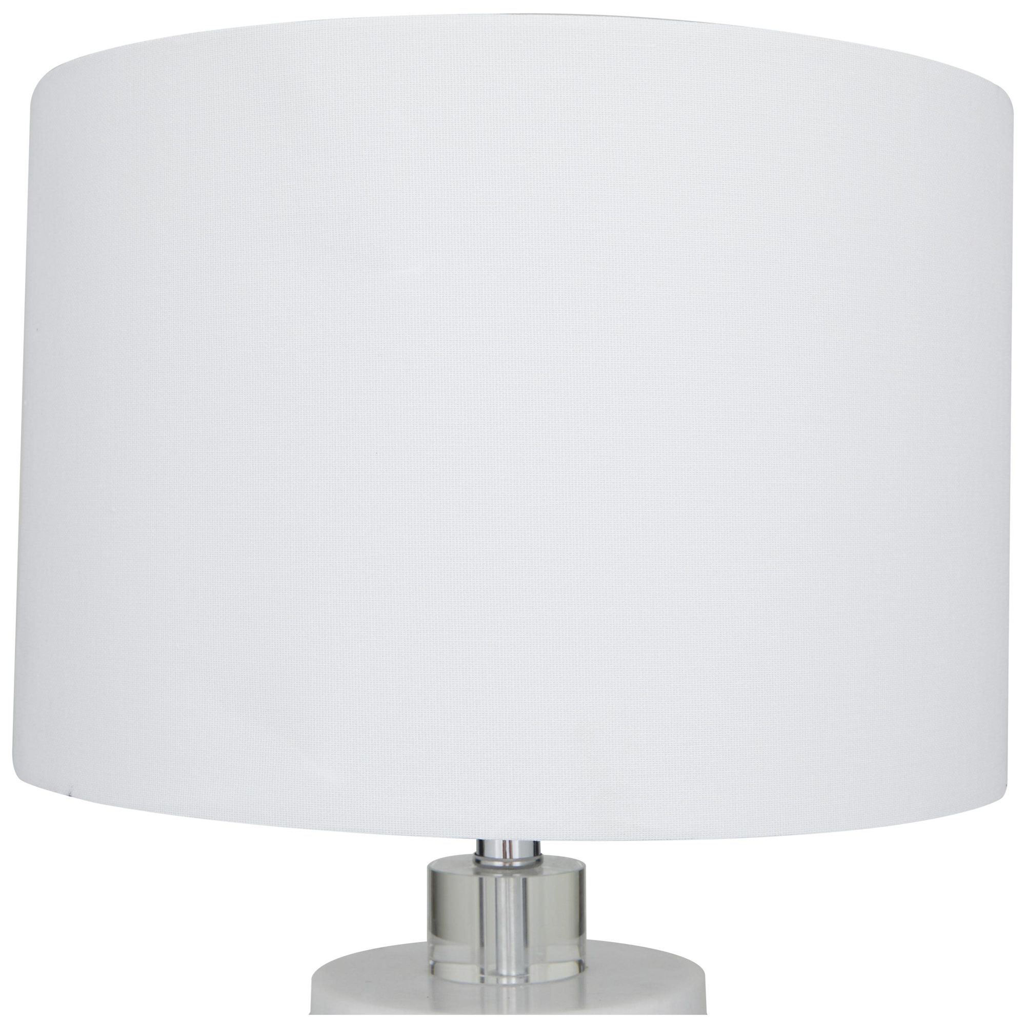 Image 2 White Marble Modern Table Lamp, 15" x 15" x 26" more views